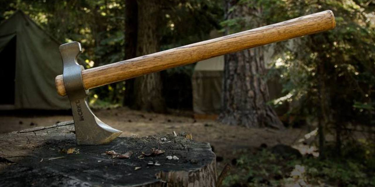 crkt hawk long handled CRKT axe with a thin head and elongated poll
