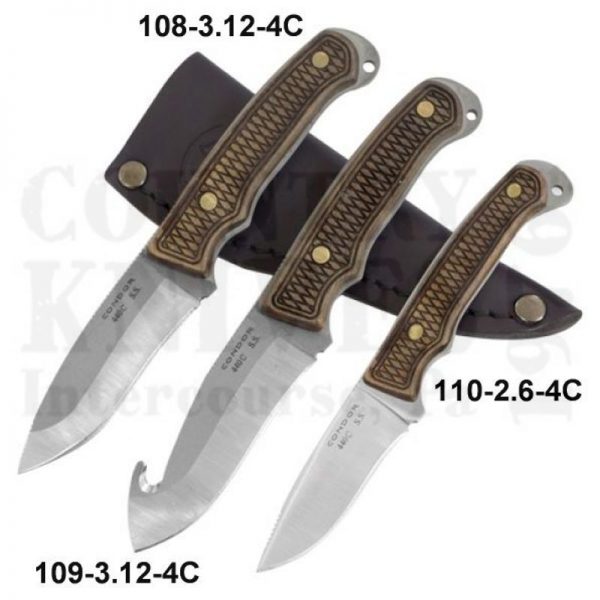 Buy Condor Tool & Knife  CTK108-3.12-4C Jackal Drop Point -  Leather Sheath at Country Knives.