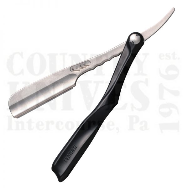 Buy Feather  F1-25-202 Straight Razor - Artist Club SS Razor / Black at Country Knives.