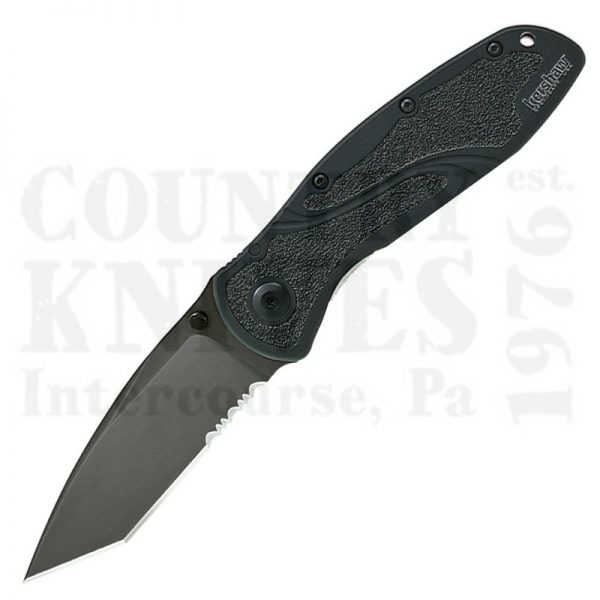 Buy Kershaw  K1670TBLKST Tactical Blur - Black Tanto / Partially Serrated at Country Knives.