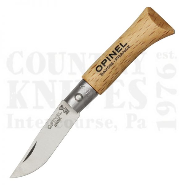Buy Opinel  OP2SS N° 2 - European Beech at Country Knives.