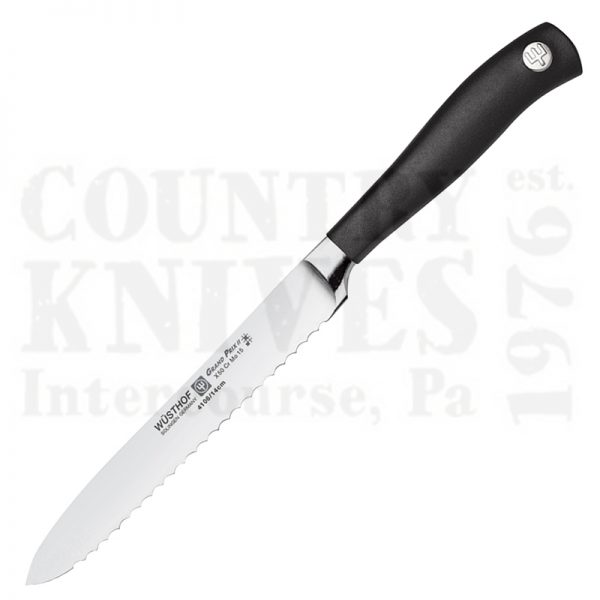 Buy Wüsthof-Trident  WT4106 5" Serrated Utility Knife - Grand Prix II at Country Knives.