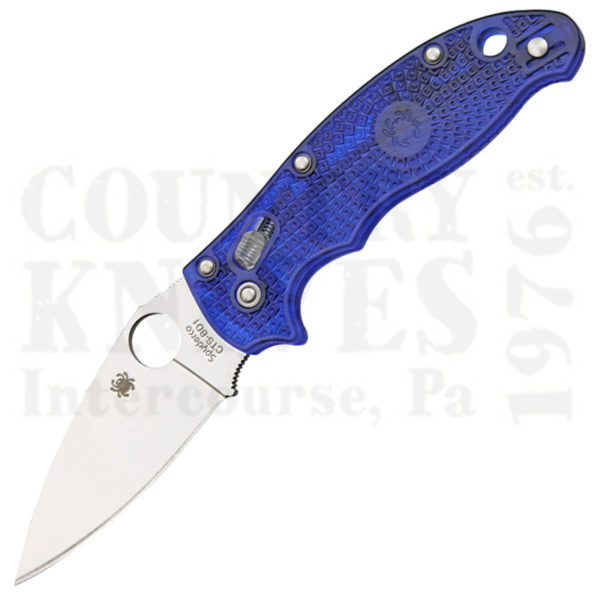 Buy Spyderco  C101PBL2 Manix2 - Blue Translucent / PlainEdge at Country Knives.