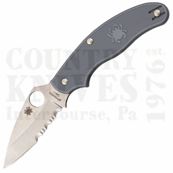 Buy Spyderco  C94PSGY UK Pen - Leaf - GRAY FRN / CombinationEdge at Country Knives.