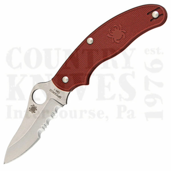 Buy Spyderco  C94PSMR3 UK Pen - Lightweight - MAROON FRN / CombinationEdge at Country Knives.