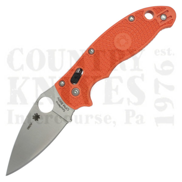 Buy Spyderco  C101POR2 Manix2 - Orange FRCP / PlainEdge at Country Knives.