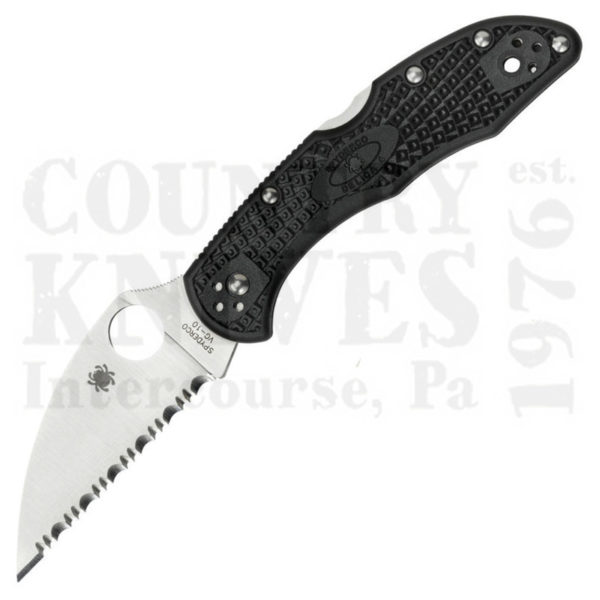 Buy Spyderco  C11FSWCBK Wharncliffe Delica4 - BLACK FRN / SpyderEdge at Country Knives.