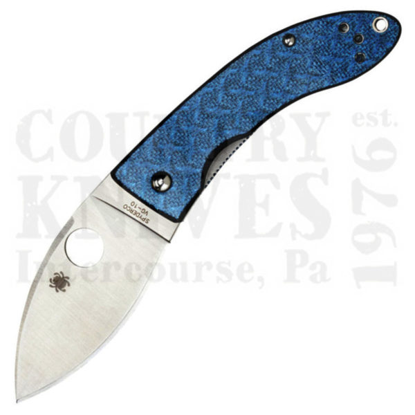 Buy Spyderco  C205GFBLP Lil' Lum Chinese Folder - Blue Nishijin at Country Knives.