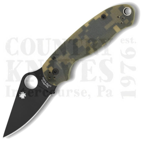 Buy Spyderco  C223GPCMOBK Para 3 - W-DLC / Camouflage / PlainEdge at Country Knives.