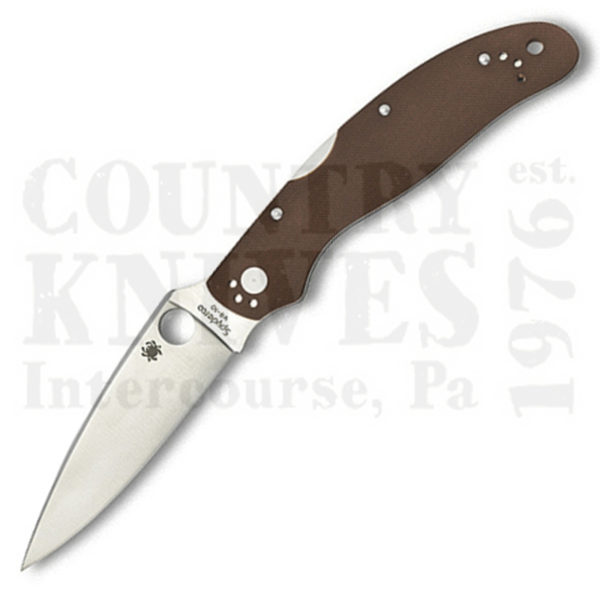 Buy Spyderco  C54GPBN Calypso - Brown G-10 / PlainEdge at Country Knives.