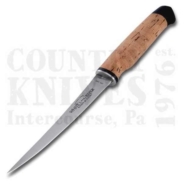 Buy White River Knife & Tool  WRF6-CORK 6" Fillet Knife - 440C / Cork / Leather at Country Knives.