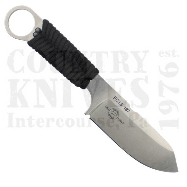 Buy White River Knife & Tool  WRFC3.5-PBL Firecraft FC3.5 - S35VN / Black Paracord / Kydex at Country Knives.