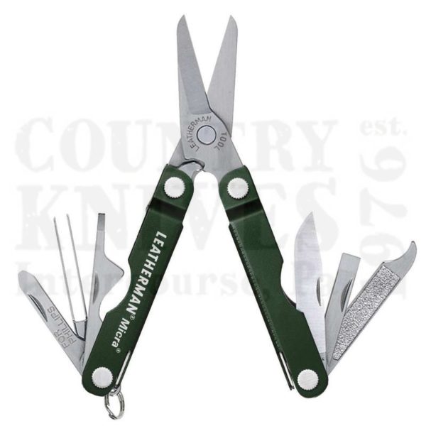 Buy Leatherman  LT64350101K Micra - Green Anodized Aluminum at Country Knives.