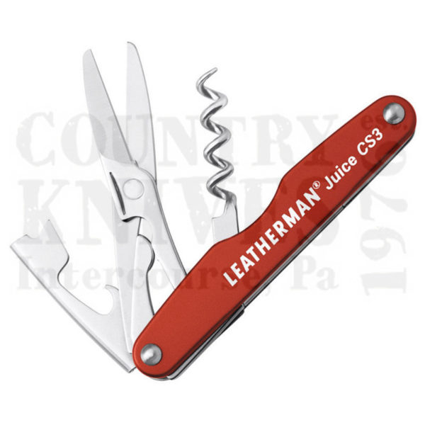 Buy Leatherman  LT832369 Juice CS3 - Cinnabar Red at Country Knives.