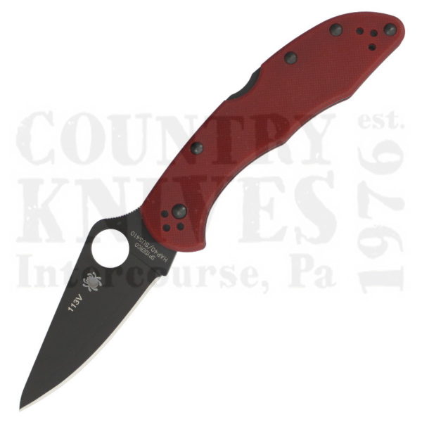Buy Spyderco  C11GPRDBKE Delica4 - HAP40 / Red G-10 at Country Knives.