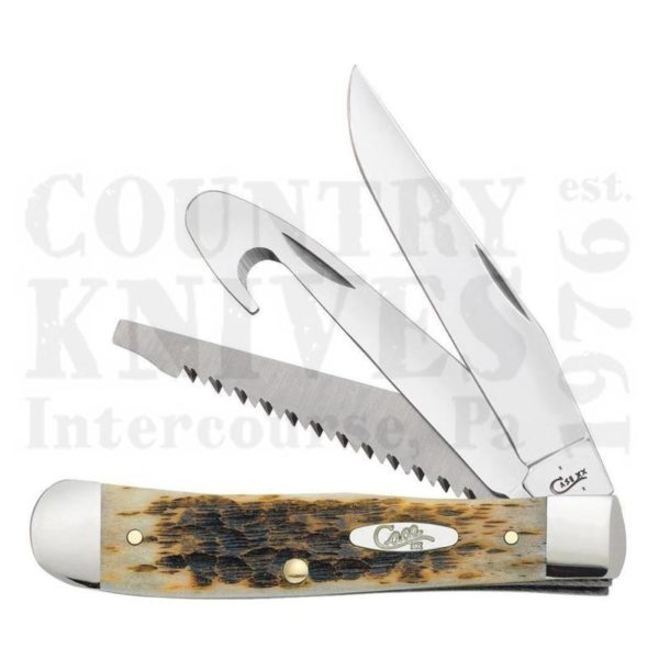 Buy Case  CA0149 Hunter Trapper - Amber Bone at Country Knives.