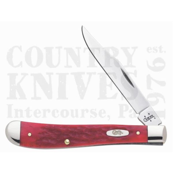 Buy Case  CA6982 Slimline Trapper - Dark Red Bone at Country Knives.