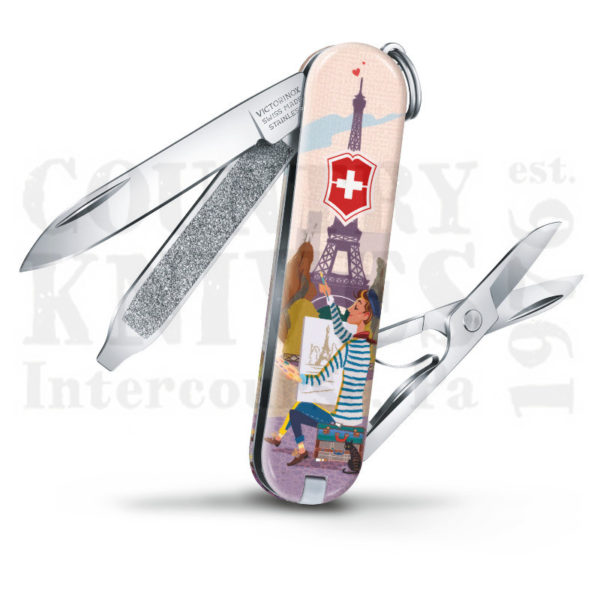 Buy Victorinox Victorinox Swiss Army Knives 0.6223.L1810US2 Classic SD 2018 - The City of Love at Country Knives.