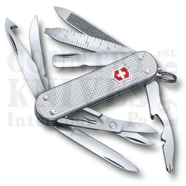 Buy Victorinox Victorinox Swiss Army Knives 0.6381.26US2 MiniChamp - Silver Alox at Country Knives.