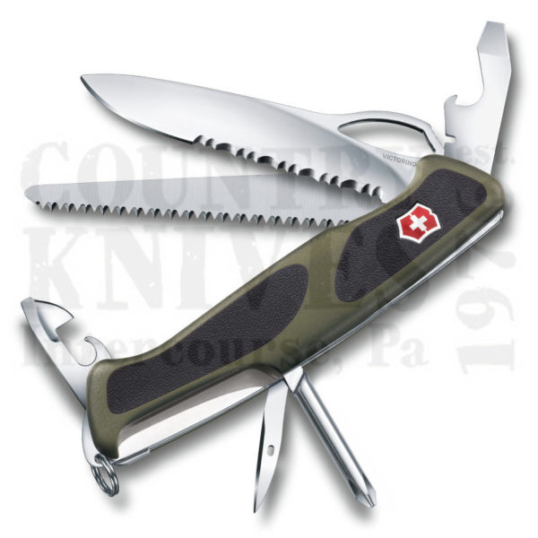 Buy Victorinox Victorinox Swiss Army Knives 0.9663.MWC4US2 RangerGrip 178 - Green & Black at Country Knives.