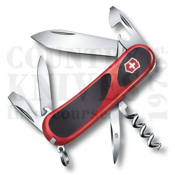 Buy Victorinox Victorinox Swiss Army Knives 2.3803.CUS2 EvoGrip 10 - Red & Black at Country Knives.