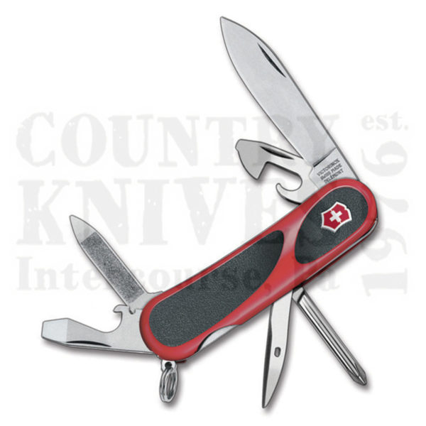 Buy Victorinox Victorinox Swiss Army Knives 2.4803.CUS2 EvoGrip 11 - Red & Black at Country Knives.