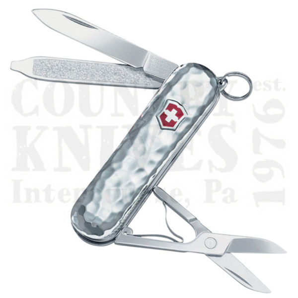 Buy Victorinox Swiss Army 53029 Classic SD - Hammered Sterling at Country Knives.