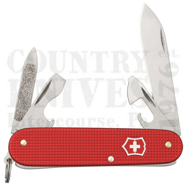 Buy Victorinox Victorinox Swiss Army Knives 53043 Cadet - Ribbed Red Alox at Country Knives.