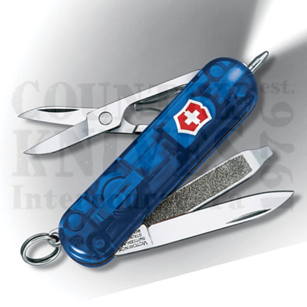 Buy Victorinox Swiss Army 53188 Signature Lite - Translucent Sapphire at Country Knives.