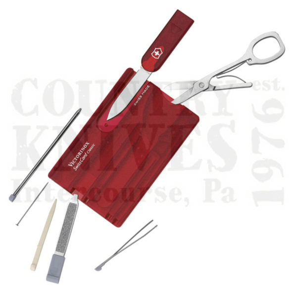 Buy Victorinox Victorinox Swiss Army Knives 53927 SwissCard - Translucent Ruby at Country Knives.