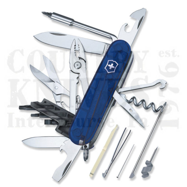 Buy Victorinox Swiss Army 53942 CyberTool 34 - Translucent Sapphire at Country Knives.