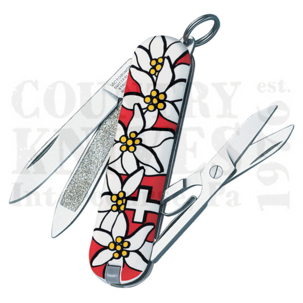 Buy Victorinox Swiss Army 54719 Classic - Red Edelweiss at Country Knives.