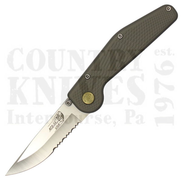Buy GT Knives  GT-GY-SC Button-Lock Folder - Grey / Partially Serrated at Country Knives.