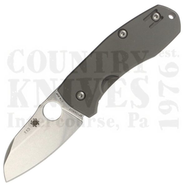 Buy Spyderco  C158TIP2 Techno 2 - CTS-XHP / Green Anodized Standoffs at Country Knives.