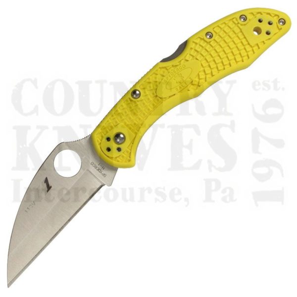 Buy Spyderco  C88PWCYL2 Salt 2 Wharncliffe - YELLOW / PlainEdge at Country Knives.