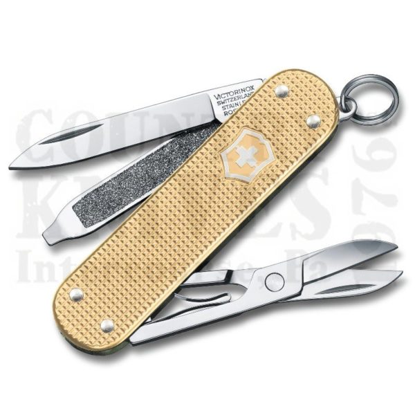 Buy Victorinox Swiss Army 0.6221.L19 2019 Classic SD - Champagne Alox at Country Knives.