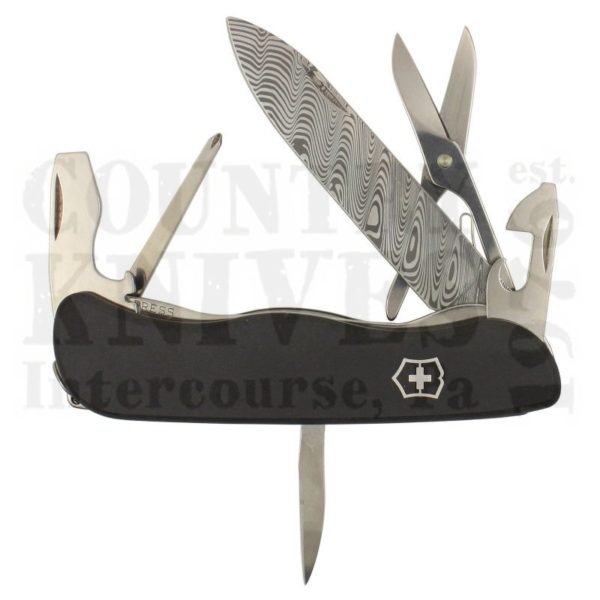 Buy Victorinox Swiss Army 0.8501.J17 Outrider Damast  - Damascus / Epicurean at Country Knives.