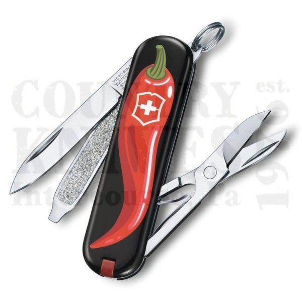 Buy Victorinox Swiss Army 0.6223.L1904US2 Classic SD 2019 - Chili Peppers at Country Knives.