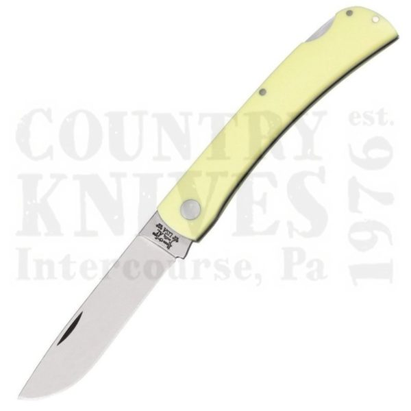 Buy Bear & Son  BC338L 4½" Locking Farm Hand - Yellow G-10 at Country Knives.