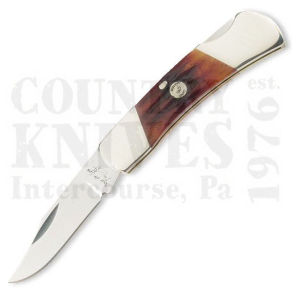 Buy Bear & Son  BCRSB26 Clip Point Lockback - Red Stag Bone at Country Knives.
