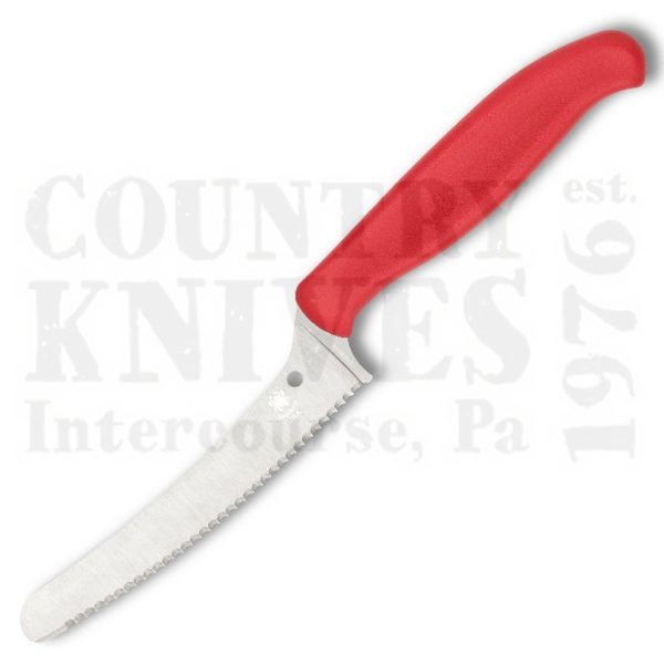 Buy Spyderco Spyderco Culinary K13SRD Blunt Tip Z-Cut - Serrated Edge / Red at Country Knives.
