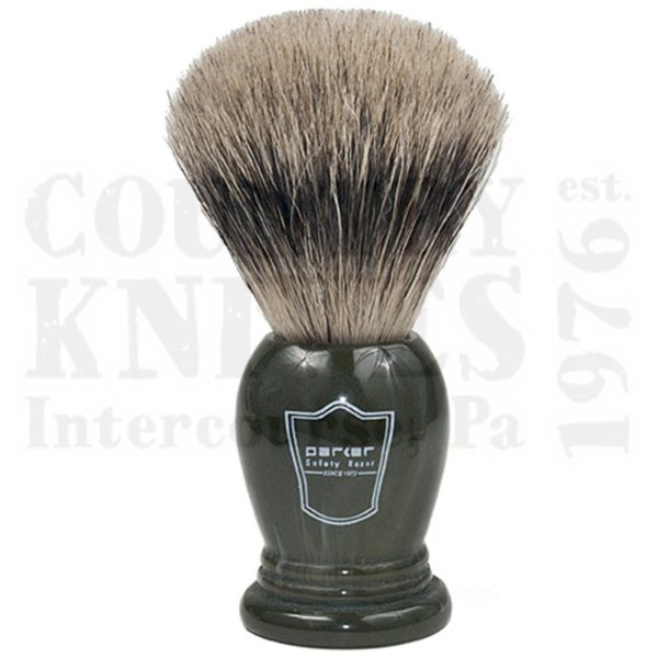 Buy Parker  PRLGPB Shaving Brush - King Size / Forest Green / Pure Badger at Country Knives.