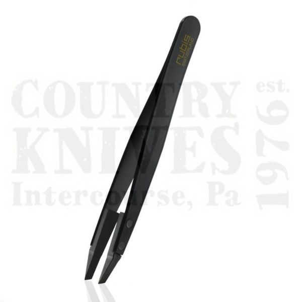 Buy Rubis  RU1KS104 3¾’’ Slanted Tweezers- TECHNO / Black at Country Knives.
