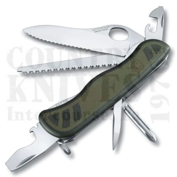 Buy Victorinox Victorinox Swiss Army Knives 0.8461.MWCH Soldier Knife - Black & Olive Green at Country Knives.