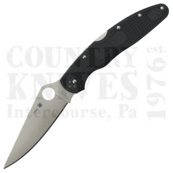 Buy Spyderco  C07PBK4 Police Model 4 Lightweight - Black FRN / PlainEdge at Country Knives.