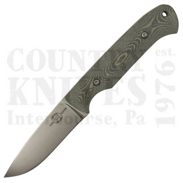 Buy White River Knife & Tool  WRHNT-LBO Hunter - S35VN / Olive Drab & Black Linen Micarta at Country Knives.