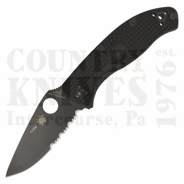 Buy Spyderco  C122PSBBK Tenacious Lightweight - BLACK FRN / Combo / Black at Country Knives.