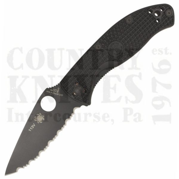 Buy Spyderco  C122SBBK Tenacious Lightweight - BLACK FRN / SpyderEdge / Black at Country Knives.