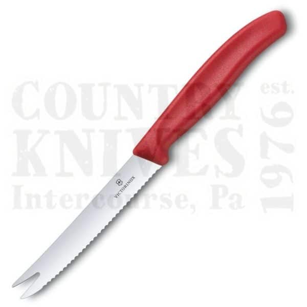 Buy Victorinox Victorinox Kitchen and Butcher 6.7861 4⅛" Tomato Knife - Red at Country Knives.