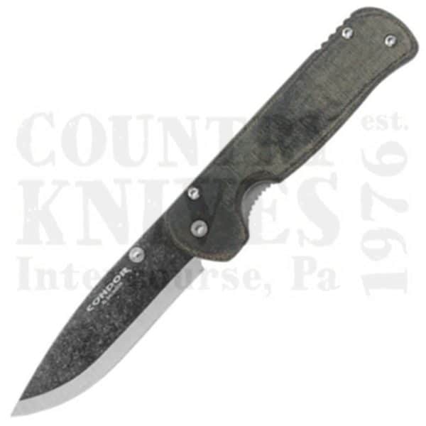 Buy Condor Tool & Knife  CTK3937-4.27HC Krakatoa Folder - Army Green Micarta at Country Knives.